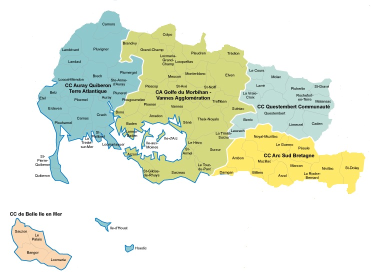 Carte du Pays de Vannes et d'Auray